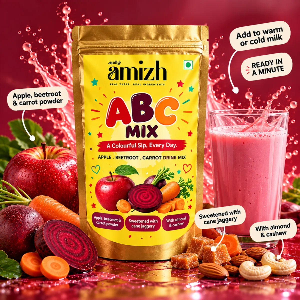 Health malt powder with millets