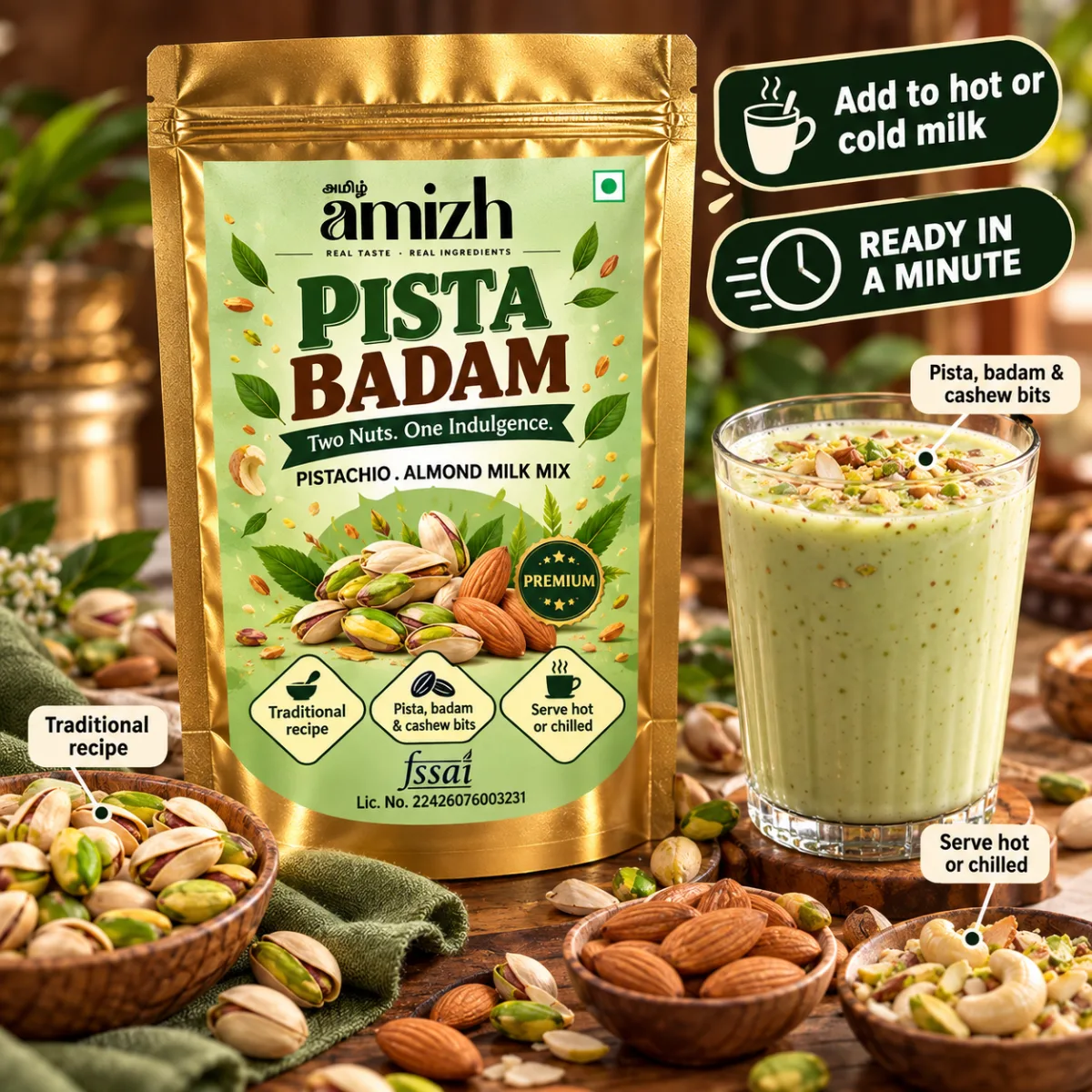 Bowl of millet health mix powder